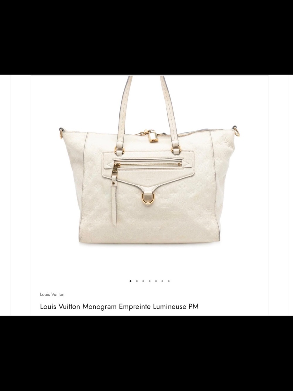 Louis Vuitton Lumineuse PM Monogram Empreinte Leather Tote SP1132 - Cream